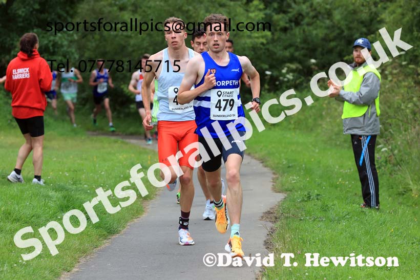 Senior men, 2024 Sunderland Harriers 5k, Silksworth, Sunderland.  Photo: David T. Hewitson/Sports for All Pics
